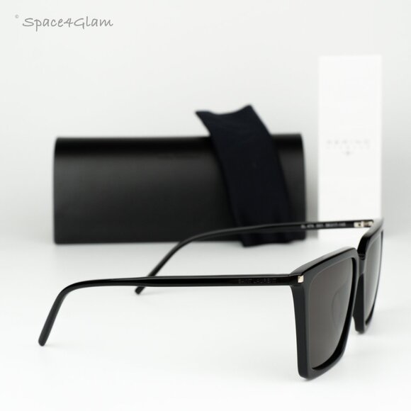 Saint Laurent Men Sunglasses Black Square SL474 001 BRAND NEW - Picture 4 of 13